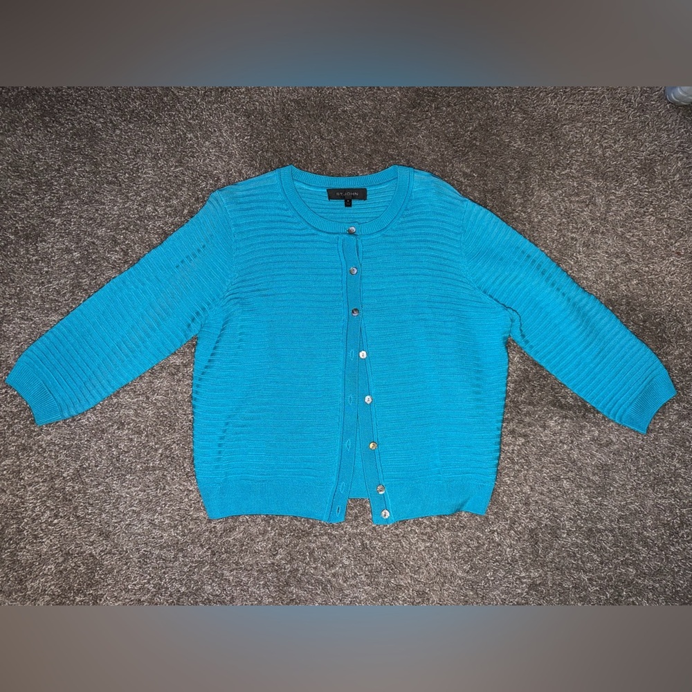 St. John Turquoise Women's Cardigan